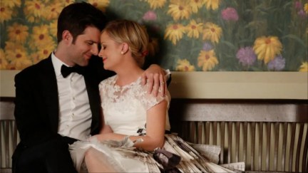 Adam Scott as Ben Wyatt and Amy Poehler as Leslie Knope in Parks and Recreation